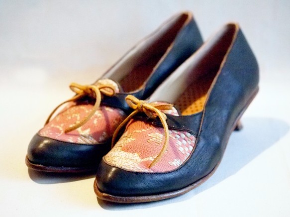 50年代的死庫存布料點¯x皮鞋23,5cm 第1張的照片