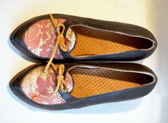 50年代的死庫存布料點¯x皮鞋23,5cm 第2張的照片