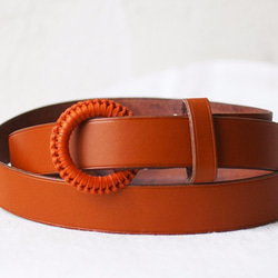 【美品】オレンジ レザー ベルト 装飾バックル 楽天市場】オレンジ（ベルト・サスペンダー｜バッグ・小物・ブランド