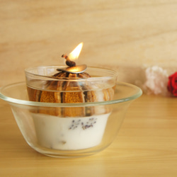ドライオレンジのオイルランプ- ピュアアロマオイルキャンドル　wax & oil candle - 1枚目の画像