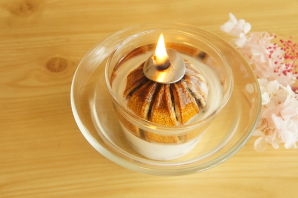 ドライオレンジのオイルランプ- ピュアアロマオイルキャンドル　wax & oil candle - 4枚目の画像