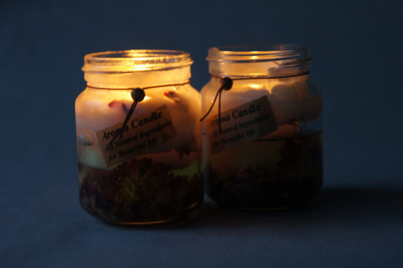 Rice Oil & Soy Wax Blend Candle 精油28種類  アロマキャンドル  Creema限定 9枚目の画像