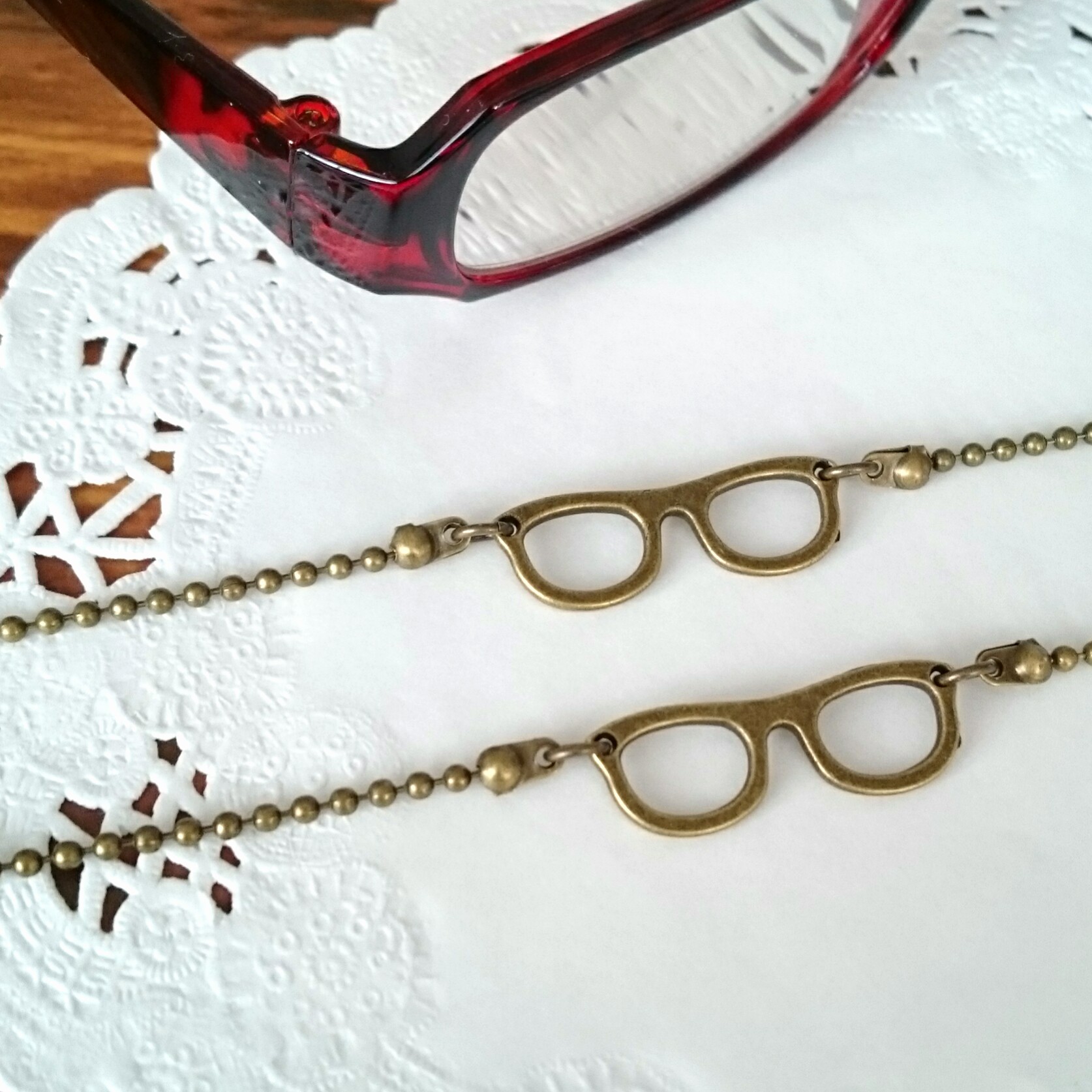 CHANEL メガネ　チェーン　アクセサリー　チャーム
