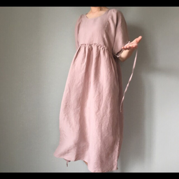 ラブリーリネンワンピース(ナチュラルピンク) ワンピース Ito-hari 