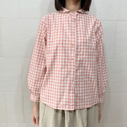 【値下げ】ギンガムチェックシャツ(pink) 4枚目の画像