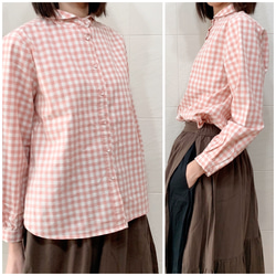 【値下げ】ギンガムチェックシャツ(pink) 8枚目の画像