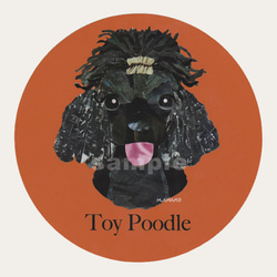玩具貴賓犬/黑/狗型貼紙/小型犬 第1張的照片
