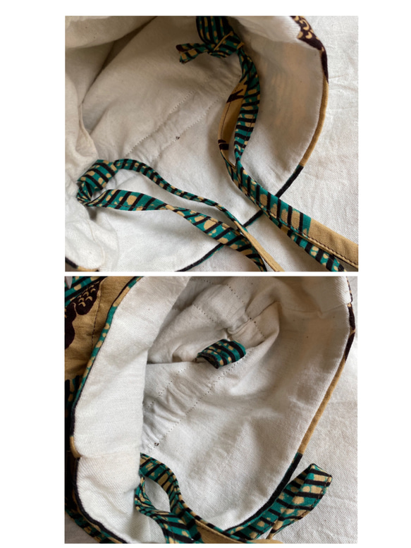 アフリカ布の巾着[つばめ] 3枚目の画像