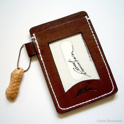 セキセイインコ 革 カードケース インコ 鳥 プレゼント レザー 3枚目の画像