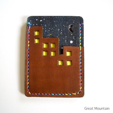 革 夜景 パスケース レザー カードケース 革 プレゼント 2