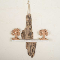 【送料無料】流木の壁掛けシェルフ飾り棚－１７ 3枚目の画像