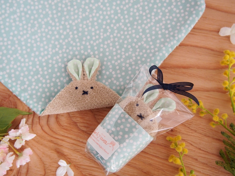 フランシュリッペ　まとめ売り　うさぎのしかくBAG 大　天然素材　ハンカチ フランシュリッペ まとめ売り うさぎのしかくBAG 大 天然素材