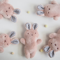 くすみピンクうさぎちゃん （フランネルボアぬいぐるみ） ぬいぐるみ