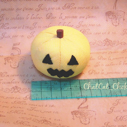 ハロウィンかぼちゃ縫いぐるみ（黄ストライプ） 3枚目の画像