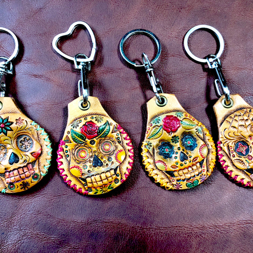 メキシカンスカルキーホルダー キーホルダー LunaPeridot 通販 2232327