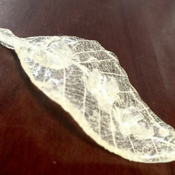 氷みたいな葉っぱのピアスICEleaf 2枚目の画像