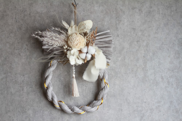 スワッグになるしめ縄 しめ縄 しめ縄リース しめ縄スワッグ しめ縄