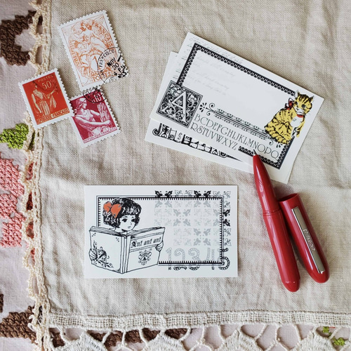 ちょこっとメッセージカード「読書」 10枚入 メッセージカード ant!ant