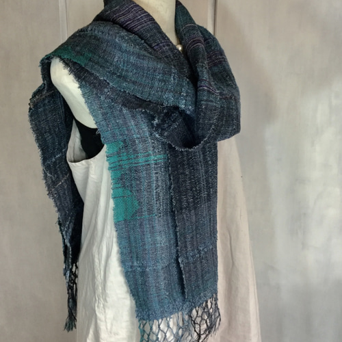 さをり織り リネンシルク ストール ストール AKIKO.24 通販 3681248