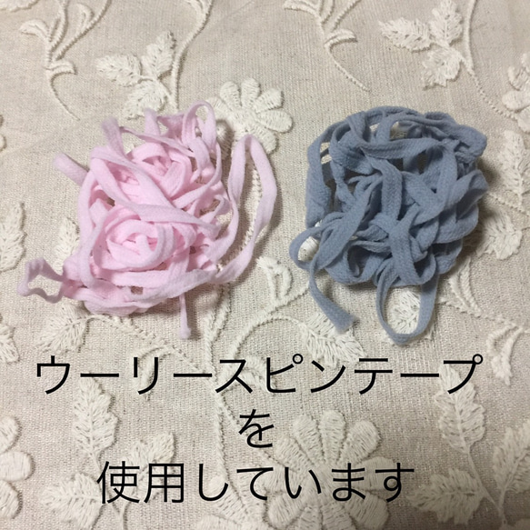 大人用立体マスク  手刺繍の黄色いハート♡  綿麻×Wガーゼ 1枚 7枚目の画像