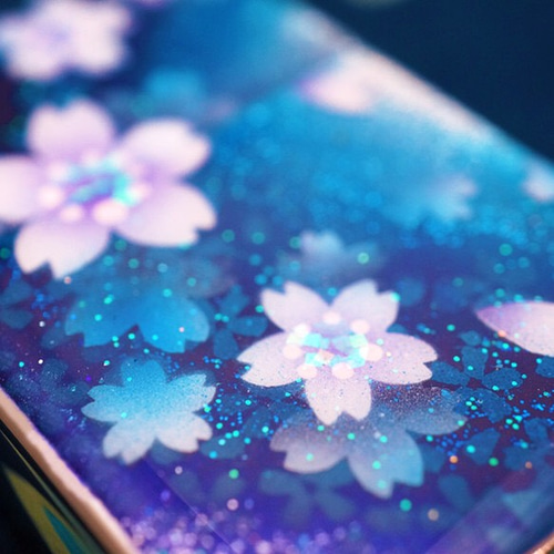 名入れ無料 ZIPPO 蒼桜 ジッポ ライター 箱付き 銀箔 その他