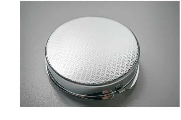 個性化免費首飾盒圓形藥盒小巧鏡子 Aozakura MP4 鏡子帶銀箔 第7張的照片