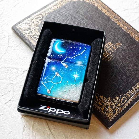 名入れ無料 ZIPPO 手描き オリオン座と北斗七星 ジッポ ライター