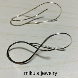 silver 925 big infinity hoop earrings 4枚目の画像