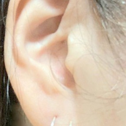 s925 two in one hoop earrings 2枚目の画像