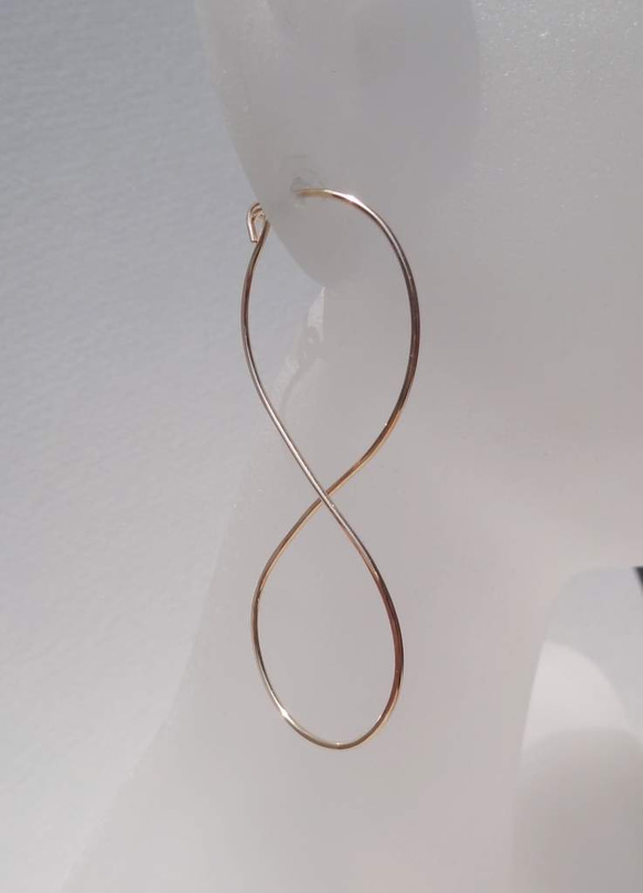 14kgf　infinity hoop ピアス 3枚目の画像