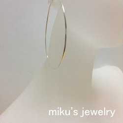 silver 925 big hoop earrings 1枚目の画像