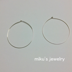 silver 925 big hoop earrings 3枚目の画像