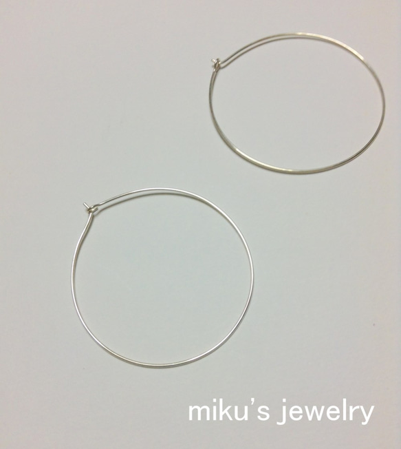 silver 925 big hoop earrings 4枚目の画像