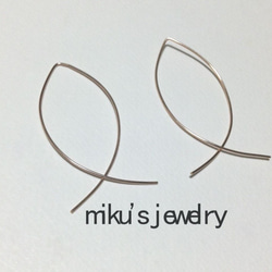 14kgf pink fish shaped hoop earrings 2枚目の画像