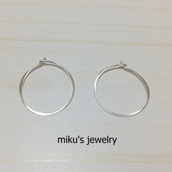 シルバー925circle earrings 1枚目の画像