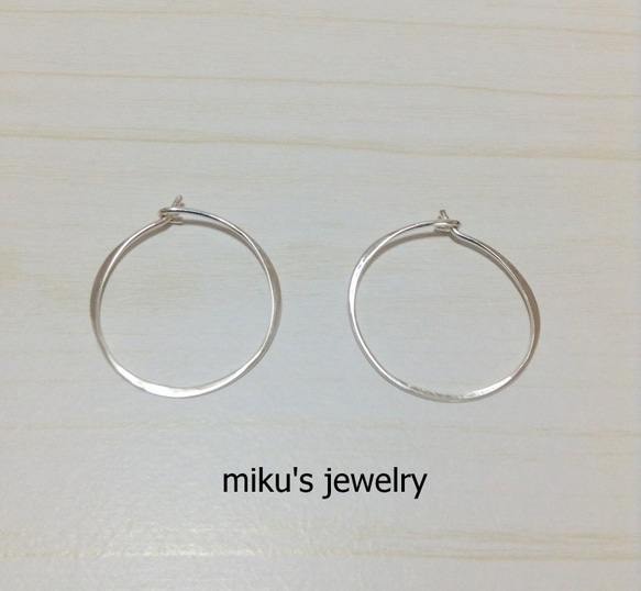 シルバー925circle earrings 1枚目の画像