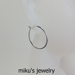 シルバー925circle earrings 2枚目の画像