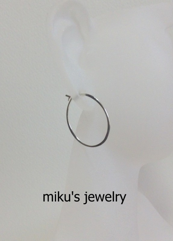 シルバー925circle earrings 2枚目の画像