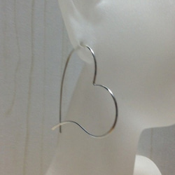 Silver925 Heart hoop earrings 1枚目の画像