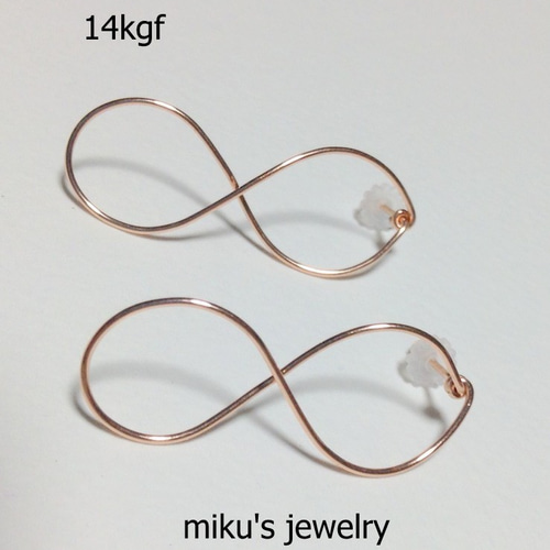 skygray❤️ 14kgfピアス 14kgf〕落ち着きある大人色 宝石質 アオライト AAAランク 4