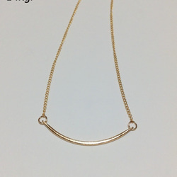 14kgf curved bar necklace 3枚目の画像