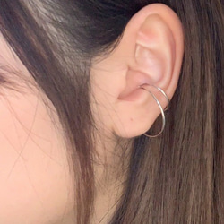 silver 925 double ear cuff 1枚目の画像