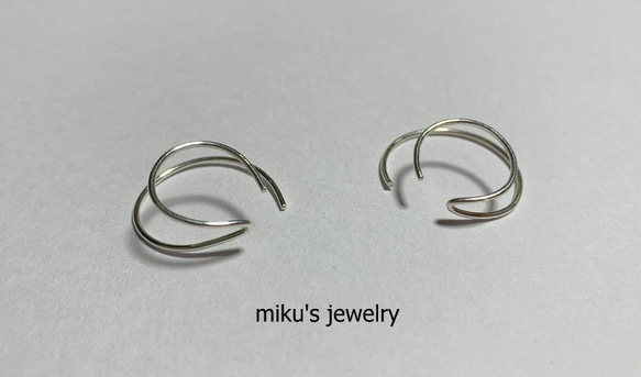 silver 925 double ear cuff 2枚目の画像