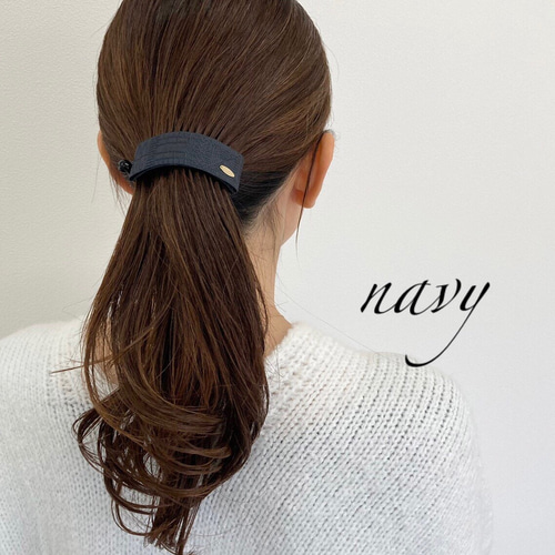 大人可愛いリボン半月アーチバナナクリップ☆レース刺繍リボン×ミンクファー 大人可愛いリボン半月アーチバナナクリップ☆レース刺繍リボン×ミンク