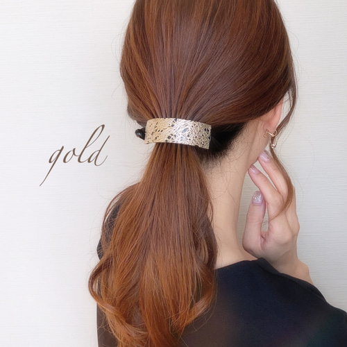 バナナクリップ アーチ型【 透かしクリップ♡】 ヘアクリップ