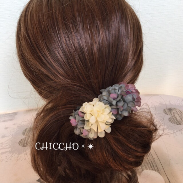 Flowerclip♡グレー系 1枚目の画像