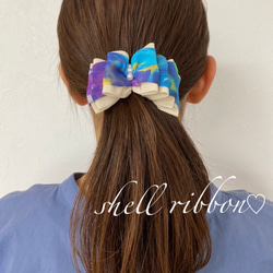 バナナクリップ アーチ型【shell ribbon♡】数量限定品 1枚目の画像