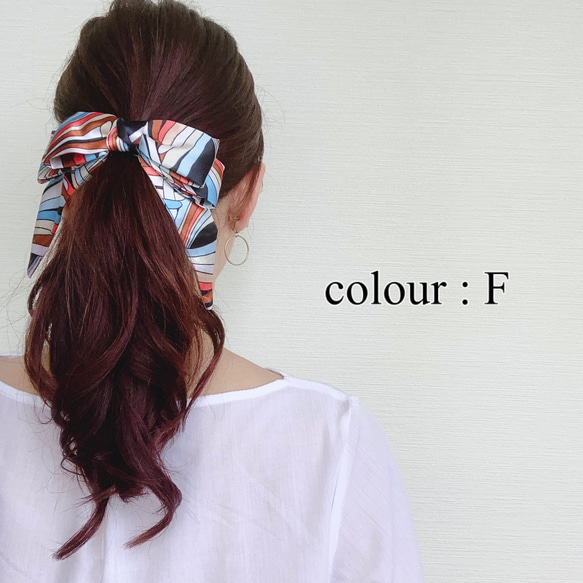 【春夏新作】scarf ribbon♡バナナクリップ アーチ型 2枚目の画像
