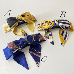 【春夏新作】scarf ribbon♡バナナクリップ アーチ型 4枚目の画像