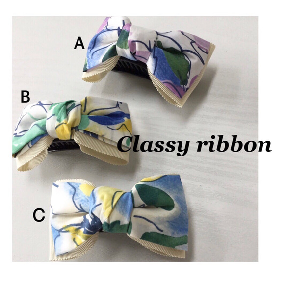 バナナクリップ アーチ型【Classy  ribbon♡】 2枚目の画像